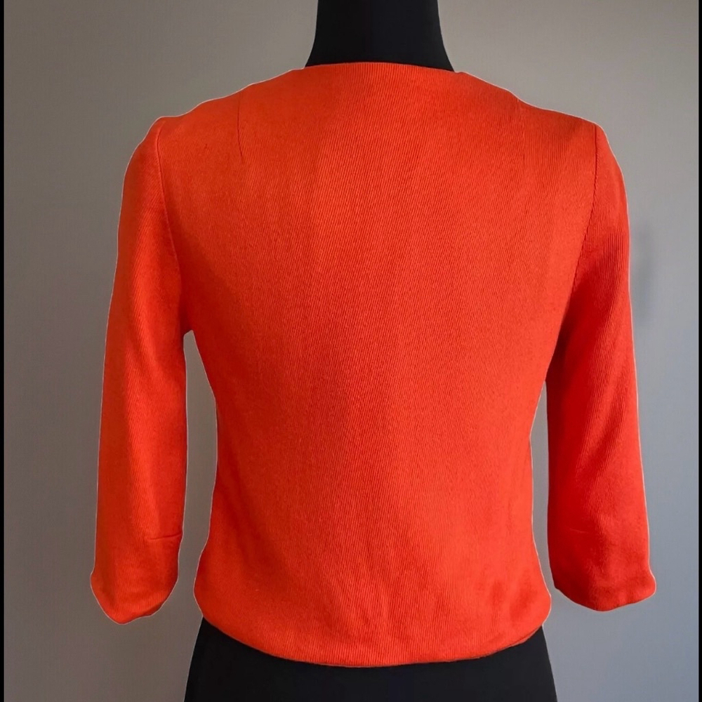 Hal Kassel Vintage Blazer Orange Rosette Size Small - Picture 2 of 12